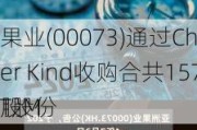 
果业(00073)通过Cheer Kind收购合共1570股M
T股份