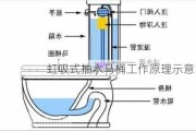 虹吸式抽水马桶工作原理示意图,