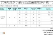 安装地暖多少钱一天,安装地暖多少钱一天合适