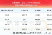 亚宝
：2024年半年度净利润约1.8亿元，同
增加6.99%