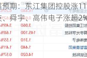 苹果
业绩超预期：东江集团控股涨11%，瑞声科技、舜宇、高伟电子涨超2%