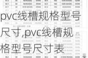 pvc线槽规格型号尺寸,pvc线槽规格型号尺寸表