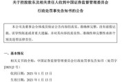 
出手！大有能源董事长被罚 并记入证券期货市场诚信档案