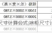 冰柜尺寸计算公式,冰柜尺寸计算公式表