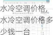 水冷空调价格,水冷空调价格多少钱一台