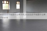 水泥自流平地面什么样子的,水泥自流平地面什么样子的好用