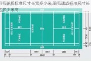 羽毛球场标准尺寸长宽多少米,羽毛球场标准尺寸长宽多少米高