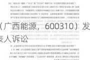 桂东电力（广西能源，600310）发
者诉讼公告，
者申请代表人诉讼