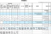 装饰工程招标工程量清单,装饰工程招标工程量清单怎么写