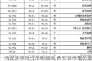 西安装修报价单明细表,西安装修报价单明细表最新