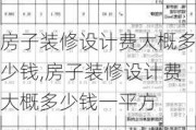 房子装修设计费大概多少钱,房子装修设计费大概多少钱一平方