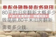 80平的旧房翻新大概多少钱昆明,80平米旧房翻新需要多少钱