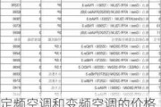 定频空调和变频空调的价格,定频空调和变频空调的价格差多少