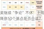 美继续“争论”不休：上周降息50个基点是否合适？