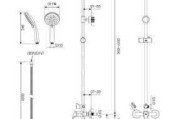 淋浴器安装高度尺寸图,卫生间花洒安装高度尺寸