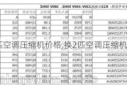 换2匹空调压缩机价格,换2匹空调压缩机价格多少