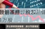 创新医疗：股东昌健
计划减持
股份不超过约221万股