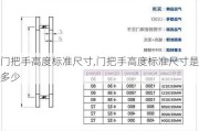 门把手高度标准尺寸,门把手高度标准尺寸是多少