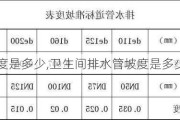 排水管坡度是多少,卫生间排水管坡度是多少