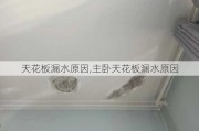 天花板漏水原因,主卧天花板漏水原因