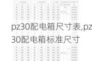 pz30配电箱尺寸表,pz30配电箱标准尺寸