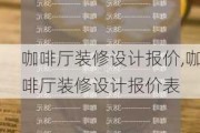 咖啡厅装修设计报价,咖啡厅装修设计报价表