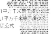 1平方千米等于多少公顷,1平方千米等于多少公顷公式