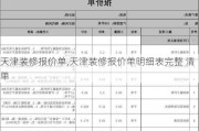 天津装修报价单,天津装修报价单明细表完整 清单