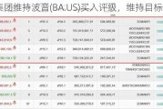 高盛集团维持波音(BA.US)买入评级，维持目标价243
