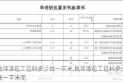 地坪漆包工包料多少钱一平米,地坪漆包工包料多少钱一平米呢