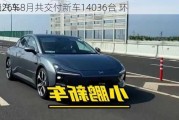 小鹏汽车8月共交付新车14036台 环
增长26%