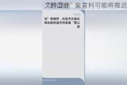 
文件显示 
“封口费”案宣判可能将推迟两周