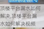 顶楼平台漏水如何解决,顶楼平台漏水如何解决视频