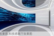 展厅效果图,科技感展厅效果图