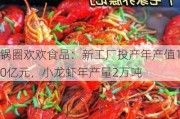 锅圈欢欢食品：新工厂投产年产值10亿元，小龙虾年产量2万吨