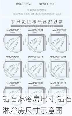 钻石淋浴房尺寸,钻石淋浴房尺寸示意图