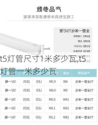 t5灯管尺寸1米多少瓦,t5灯管一米多少瓦