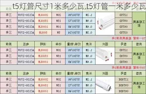 t5灯管尺寸1米多少瓦,t5灯管一米多少瓦