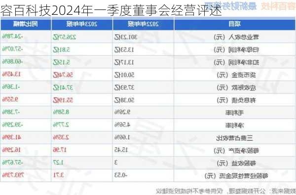 容百科技2024年一季度董事会经营评述