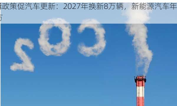 杭州政策促汽车更新：2027年换新8万辆，新能源汽车年
目标30万