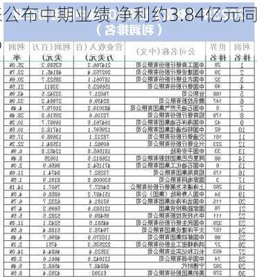 中国春来公布中期业绩 净利约3.84亿元同
增长16%