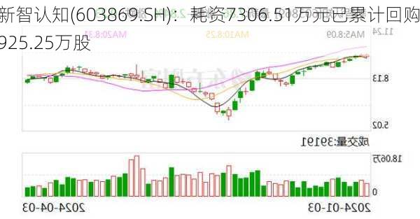 新智认知(603869.SH)：耗资7306.51万元已累计回购925.25万股