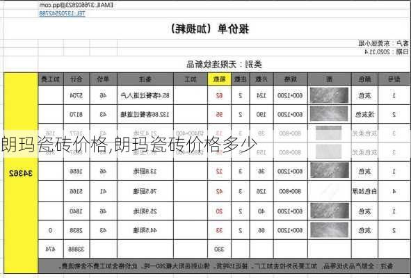 朗玛瓷砖价格,朗玛瓷砖价格多少