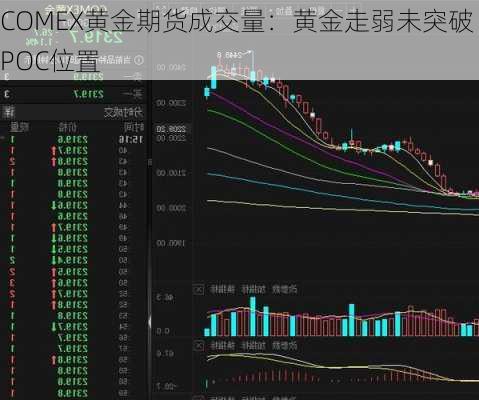 COMEX黄金期货成交量：黄金走弱未突破POC位置