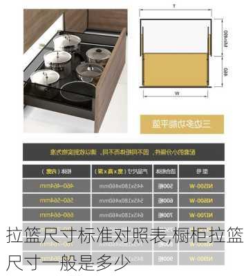 拉篮尺寸标准对照表,橱柜拉篮尺寸一般是多少