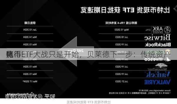 赢得
特币ETF大战只是开始，贝莱德下一步：传统资产
化