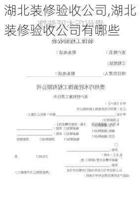 湖北装修验收公司,湖北装修验收公司有哪些