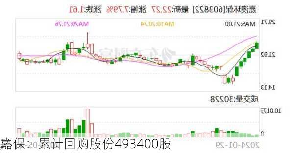 嘉
环保：累计回购股份493400股