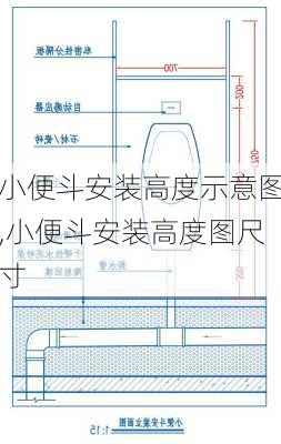 小便斗安装高度示意图,小便斗安装高度图尺寸