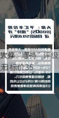 大摩：予
软件“增持”评级 目标价35
元